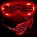 Red Light-Up Slotted Glasses